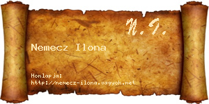 Nemecz Ilona névjegykártya